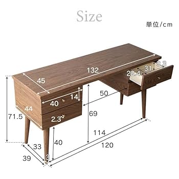 木製大型デスク 引き出し付き 楽天市場】デスクワゴン 木製 キャスター付き 袖机 デスク 机